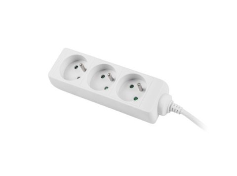 Listwa zasilająca 1.5m, biała, 3 gniazda, kabel wykonany z pełnej miedzi