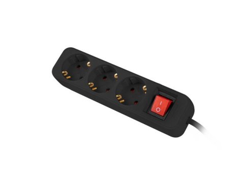 Listwa przedłużacz 1,5m 3x230V PS1-03F-0150-BK