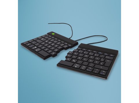 R-Go Tools Ergonomiczna klawiatura R-Go Split Break v2 z oprogramowaniem break, QWERTZ_DE, przewodowa, czarna