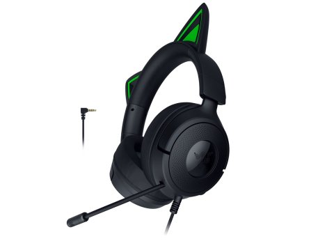 Zestaw słuchawkowy Razer Gaming Kraken Kitty V3 X Przewodowe Nauszne Mikrofon Czarny