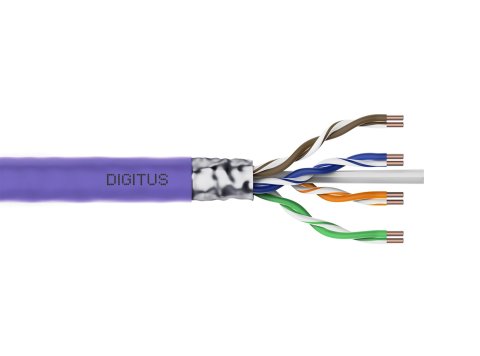 Kabel F/UTP Digitus DK-1626-VH-1 kat.6, B2ca, AWG 23/1, LSOH, 100m, fioletowy,