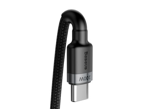 Kabel Baseus CATKLF-ALG1 USB-C - USB-C PD QC 100W 5A 2m - szary
