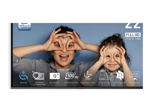 MSI PRO MP223 E2 monitor komputerowy 54,5 cm (21.4") 1920 x 1080 px Full HD LED Czarny
