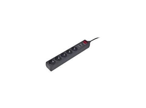 GEMBIRD SPG-5-C-5 surge protector 5 sockets self diagnostic indicator VDE approved german plug power cord 1.5m
