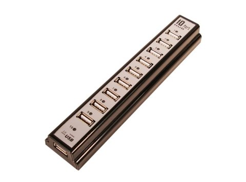 HUB USB 2.0 10-portów z zasilaczem