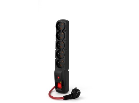 Listwa zasilająca F5 Power 1.5m 16A (5 gniazd) Czarna