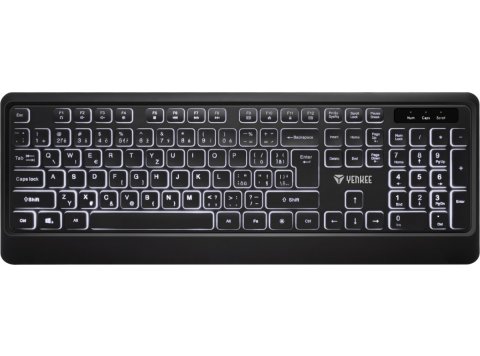 Klawiatura Podświetlana cicha USB z niskoprofilowymi klawiszami
