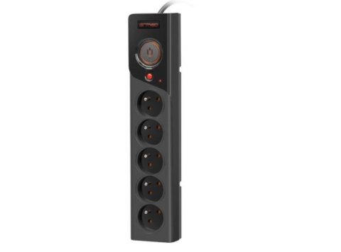 Listwa zasilająca Z5 1.5M 5x230V 10A Z5/15/CZ czarna