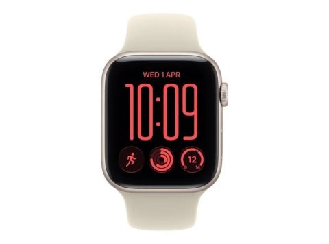 Smartwatch Watch SE 3 GPS + Cellular, koperta 44mm z aluminium w kolorze księżycowej poświaty, pasek sportowy w kolorze piaskowym - rozmiar M/L