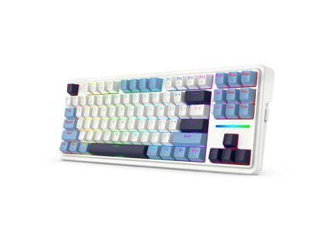 REDRAGON K728WBB-RGB-PRO Antonium Pro klawiatura USB + RF Wireless + Bluetooth Biały, Niebieski