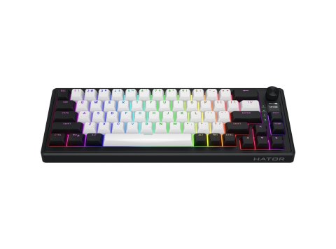 HATOR Skyfall 65 MAG ULTIMA 8K wireless klawiatura Gaming USB + RF Wireless + Bluetooth QWERTY US English Czarny, Biały