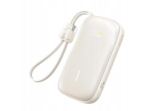 Powerbank Baseus EnerFill FC21 20000 mAh 22,5 W USB-A USB-C srebrny z odłączanym kablem Lightning