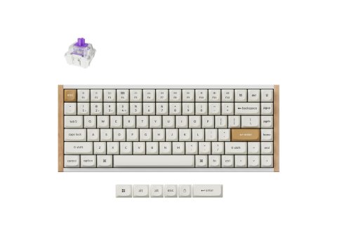 Keychron K2 HE klawiatura Gaming USB + RF Wireless + Bluetooth Biały