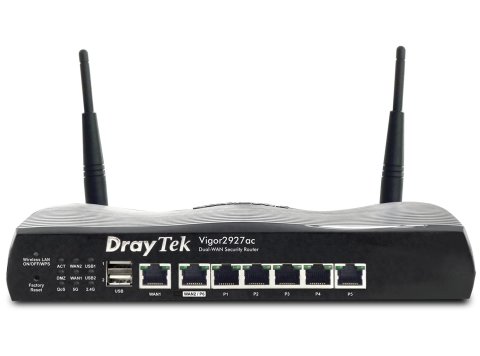 DrayTek Vigor2927ac router bezprzewodowy Gigabit Ethernet Dual-band (2.4 GHz/5 GHz) 4G Czarny