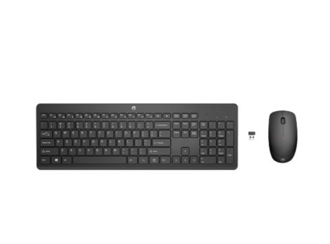 Zestaw klawiatura + mysz HP 230 Wireless Mouse and Keyboard Combo bezprzewodowe czarne 18H24AA#ABB