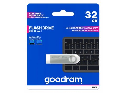 Pendrive UNO3 32GB USB 3.2 Gen1 srebrny