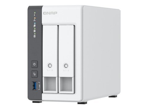 Qnap TS-216G, Tower, 2 x 2.5"/3.5" SATA, ARM 2.0GHz Quad core, 4GB, 1 x 2.5GbE + 1 x GbE, External adapter (PSU)