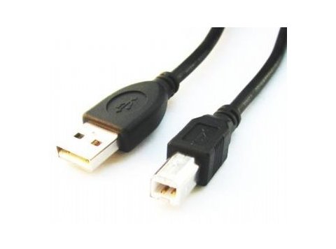 Kabel USB 2.0 typu AB AM-BM 1.8m czarny