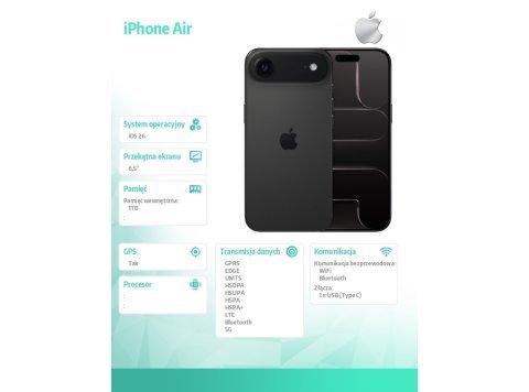 iPhone Air 1TB Gwiezdna czerń