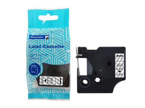 Taśma DYMO D1 45010 12mm x 7m S0720500 czarny na przezroczystym zamiennik