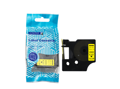 Taśma DYMO D1 45808 19mm x 7m S0720880 czarny na żółtym zamiennik