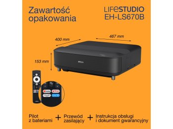 Epson Lifestudio Grand EH-LS670B firmy – metaliczna czerń