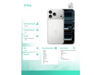 iPhone 17 PRO Srebrny 1TB