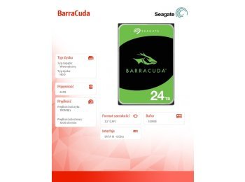 Dysk twardy BarraCuda 24TB 3.5 cala ST24000DM001