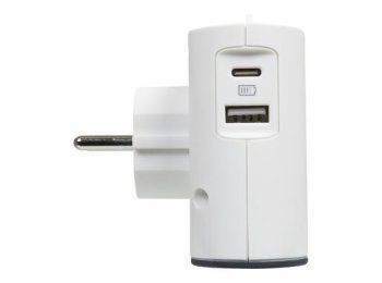Rozgałęziacz 2x2P+USB AC Biało/czarny