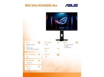 Monitor 24 cale Rog Strix XG248QSG 610Hz 2xHDMI DP