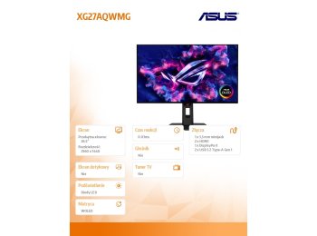 Monitor 26.5 cala XG27AQWMG OLED DP 2HDMI 0.03MS USB HUB