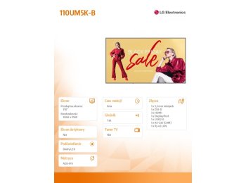 Monitor wielkoformatowy 110UM5K-B 110 cali UHD ADS 500cd/m2 16/7
