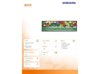 Monitor profesjonalny SH37C 37 cali 16:4,5 Matowy 24h/7 700(cd/m2) 1920x540 S10 Player (Tizen 7, VXT Ready) Wi-Fi/BT 3 lata d2d (LH37SHCEBGBXEN)