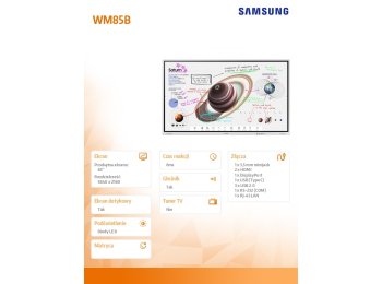 Monitor profesjonalny WM85B Flip PRO 85 cali Dotykowa 16h/7 350(cd/m2) 3840 x 2160 (UHD) Flip App WiFi/BT 3 lata On-Site (LH85WMBWLGCXEN)