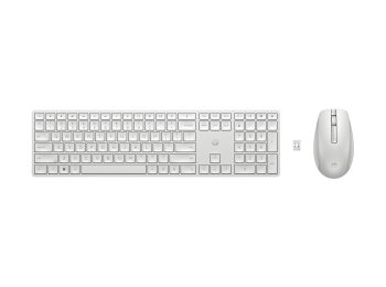 Zestaw klawiatura + mysz HP 650 Wireless Keyboard and Mouse Combo bezprzewodowe białe 4R016AA