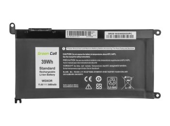 GREEN CELL BATERIA DE150 WDX0R WDXOR DO DELL INSPIRON 13 5378 5379 14 5482 15 5568 5578 5579 7560 7570 17 5770 3400MAH 11.4V