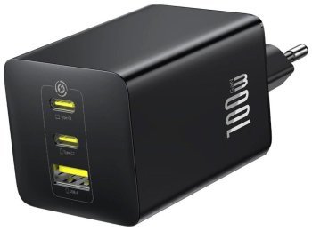 Ładowarka sieciowa Baseus EnerFill FE11 100W 2 x USB-C + USB-A - czarna