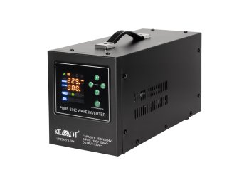 Zasilacz awaryjny KEMOT PROsinus-1500/24-LFP4 przetwornica z czystym przebiegiem sinusoidalnym i funkcją ładowania 24V 230V 1500VA/1050W