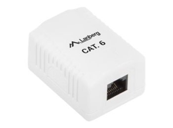 Gniazdo natynkowe Lanberg OU6-0001-W (RJ-45; kat. 6; UTP; kolor biały)