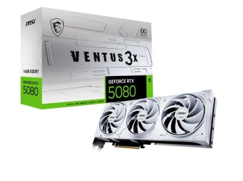 MSI VENTUS GEFORCE RTX 5080 16G 3X OC WHITE karta graficzna NVIDIA 16 GB GDDR7