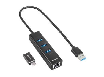 Sharkoon 4044951037575 stacja dokująca Bezprzewodowy USB 3.2 Gen 1 (3.1 Gen 1) Type-C Czarny