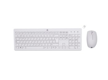 Zestaw klawiatura + mysz HP 230 Wireless Mouse and Keyboard Combo bezprzewodowe białe 3L1F0AA