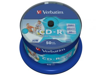 CD-R 52x 700MB 50P CB Printable 43438