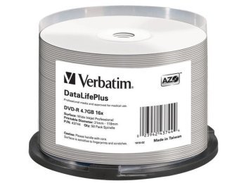DVD-R 16x 4.7GB 50P CB Printable AZO DL+ NO ID