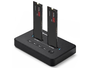Stacja dokujšca dysków SSD M.2 NVMe | PCIe | USB-C | 20Gb/s | DUAL 2x8TB | klonowanie offline