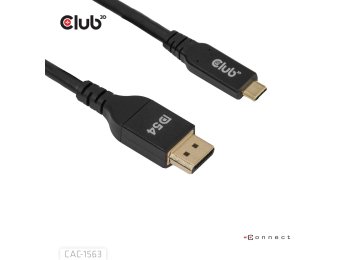 CLUB3D CAC-1563 adapter kablowy 2 m USB Type-C DisplayPort Czarny