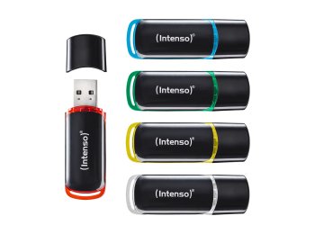 Intenso 3511595 pamięć USB 64 GB USB Typu-A 2.0 Czarny, Czerwony, Zielony, Przezroczysty, Żółty, Niebieski