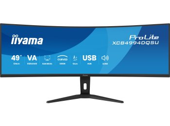 iiyama ProLite XCB4994DQSU-B1 monitor komputerowy 124,5 cm (49") 5120 x 1440 px Dual QHD LCD Czarny