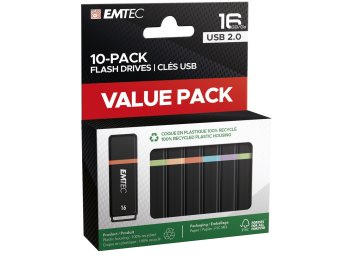 Emtec K100 pamięć USB 16 GB USB Typu-A 2.0 Czarny, Wielobarwny