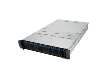 Platforma Asus Rack (2U) RS720A-E12-RS24U AMD Epyc 9004 (24x NVMe, 2xM.2, 3xGPU, 2x10Gbe, IPMI, 1+1 2600W)